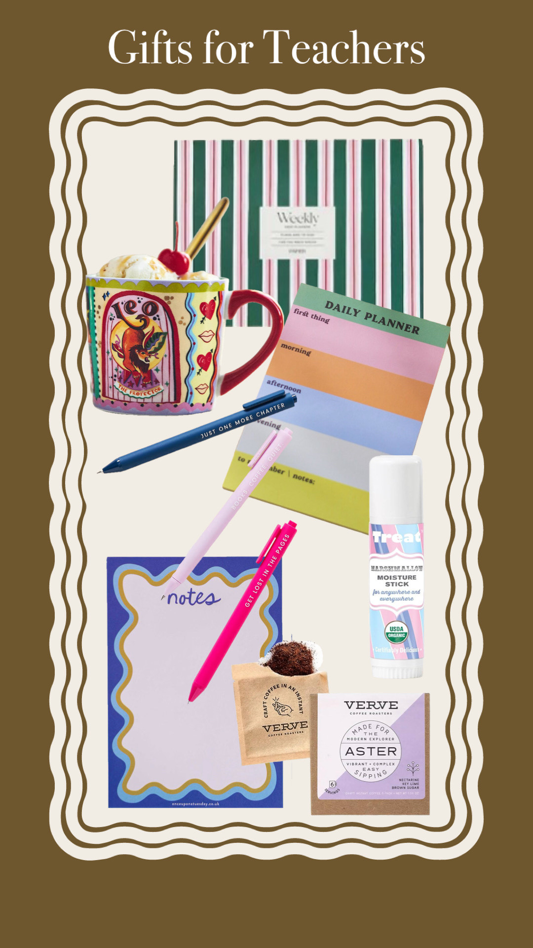 I love getting gifts for teachers that feel special but I’m not great at printing little sayings or making themed gifts necessarily. I much prefer to get gift cards & then add something small that makes it feel a bit more personal (a notepad, a lip balm, or even a pretty coffee mug!). Here are some ideas that are cute, fun, & affordable if you want to do the same! Most are under $15! 

#LTKHoliday #LTKGiftGuide #LTKCyberWeek