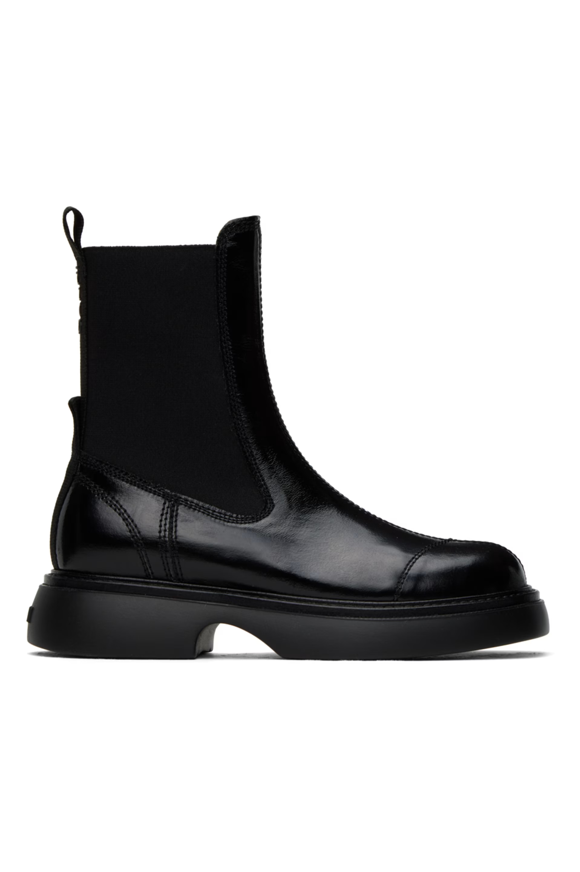 GANNI - Black Everyday Mid Chelsea Boots | SSENSE