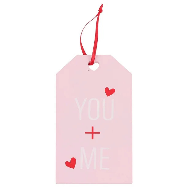 Way To Celebrate Valentine's Day Wood Tag Ornament, Pink | Walmart (US)
