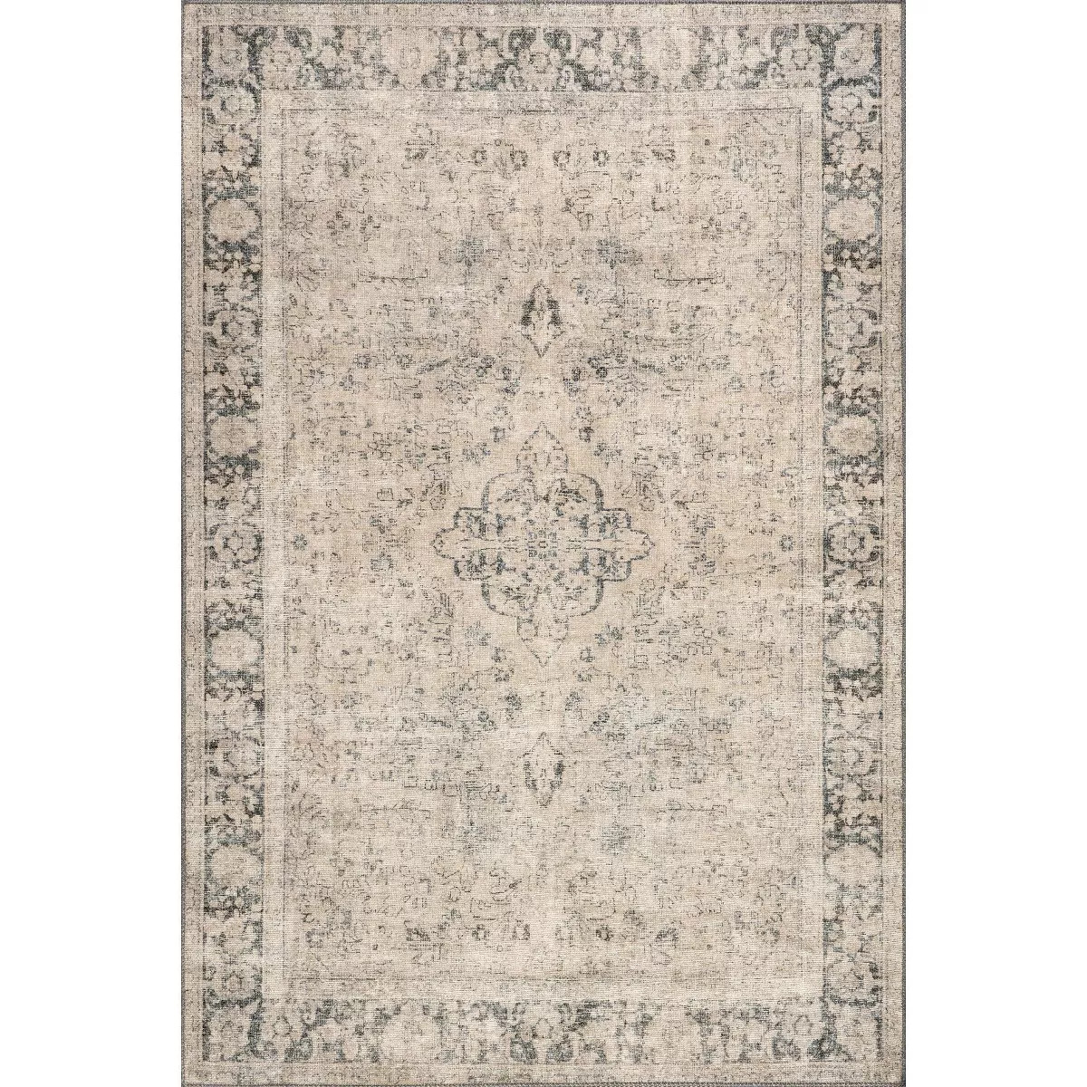 Nuloom Hillstone Collection Brinly Traditional Vintage Medallion Area Rug | Target