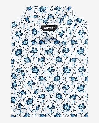 Extra Slim Floral Stretch Cotton 1MX Dress Shirt | Express