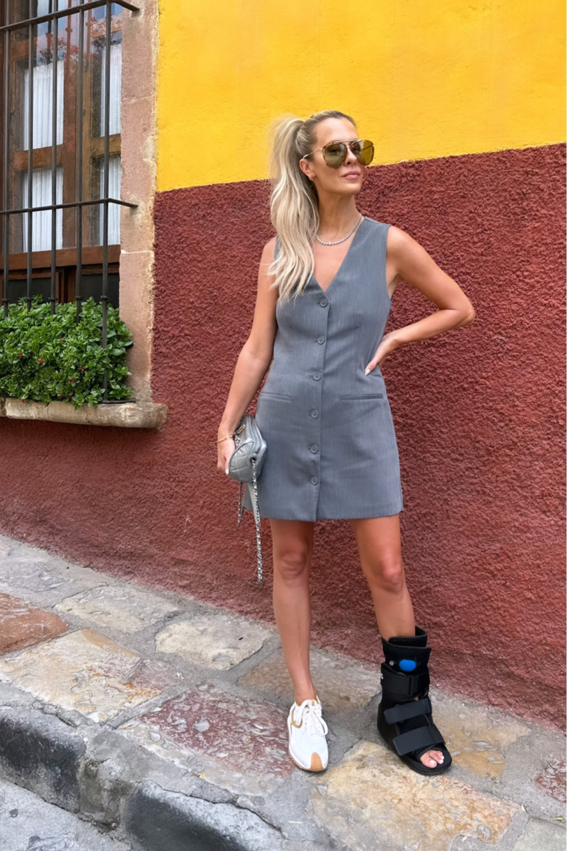 Spent the morning sightseeing in San Miguel and this vest dress was comfortable and chic for the weather! Can’t wait to wear in when it cools down layered over a turtleneck bodysuit & with boots! // sizing: dress/small, sneakers/TTS

#LTKstyletip #LTKover40 #LTKtravel