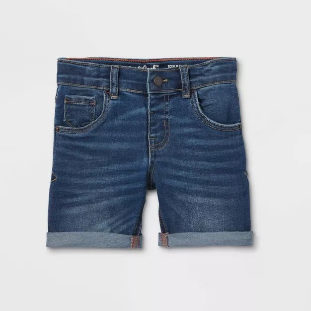 Toddler Boys' Rolled Hem Super Stretch Jean Shorts - Cat & Jack™ Medium Wash | Target