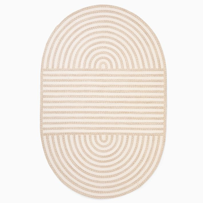 Striped Oblong Indoor/Outdoor Rug | West Elm (US)