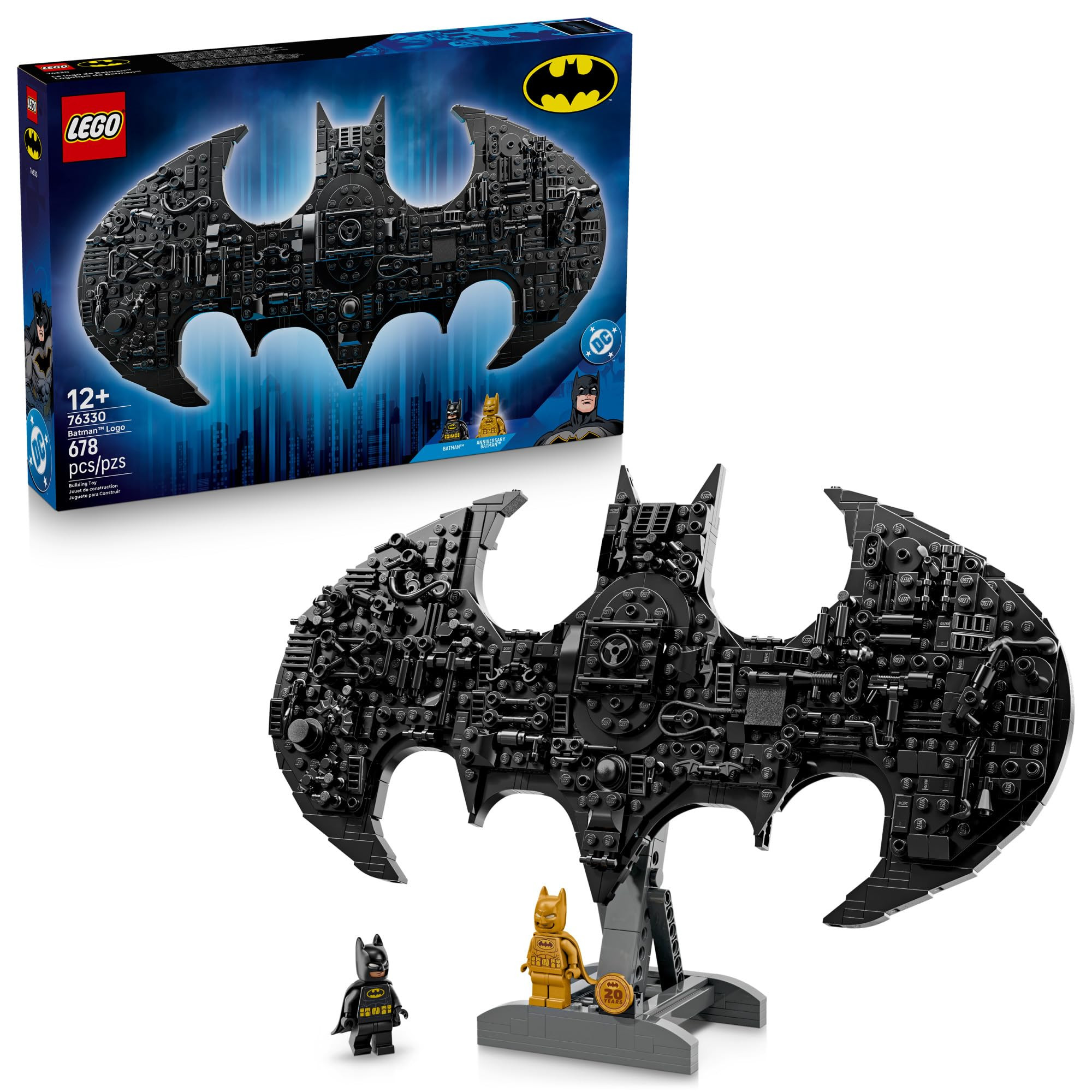 LEGO DC Batman: Batman Logo Building Toy - Super Hero Bedroom Decor for Kids, Boys & Girls, Ages ... | Amazon (US)