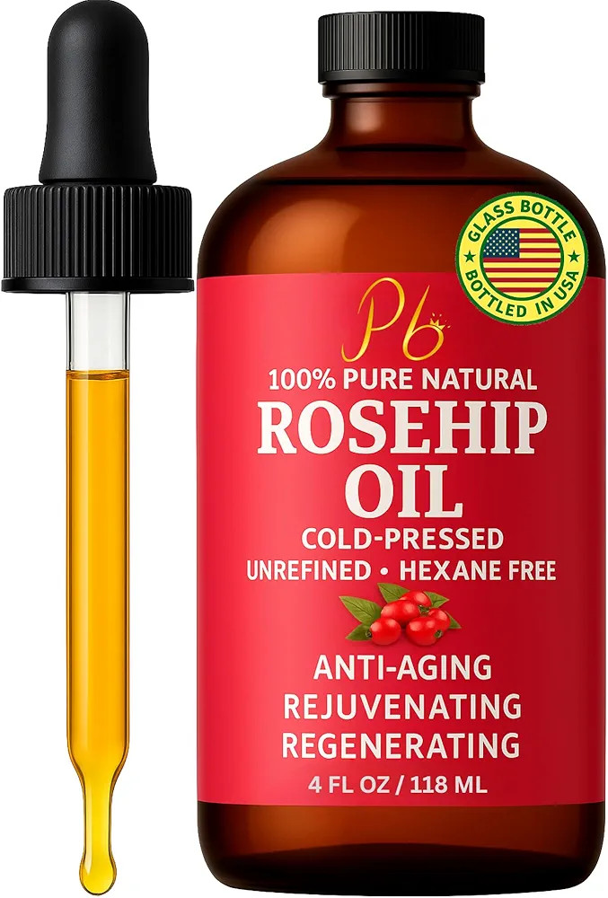 Rosehip Seed Oil – Cold-Pressed & Unrefined, Rosehip Oil for Face, Skin & Hair – Rose Hip oil... | Amazon (US)