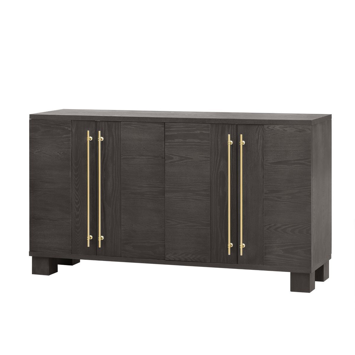 60" Traditional Style Sideboard, Storage Cabinet with Adjustable Shelves and Gold Handles 4M-Mode... | Target