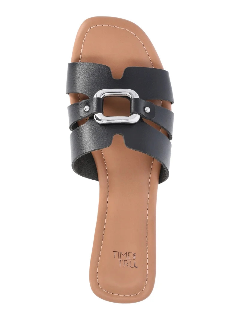 Time and Tru Women's Hardware Slide Sandals | Walmart (US)