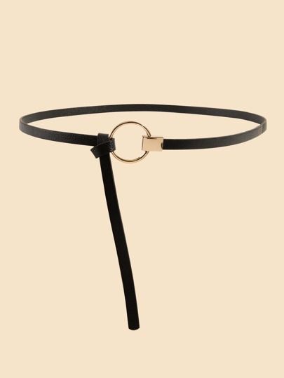 Metal Buckle Skinny Belt | SHEIN