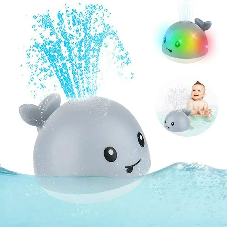 2021 Updated Baby Bath Toys, Light up Whale Spray Bath Toys, Sprinkler Bathtub Toys for Toddlers ... | Walmart (US)