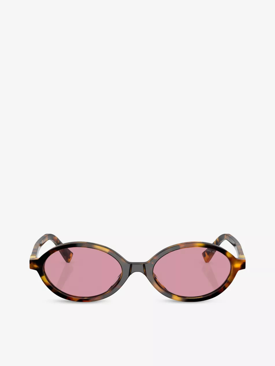MU 04ZS oval-frame acetate sunglasses | Selfridges