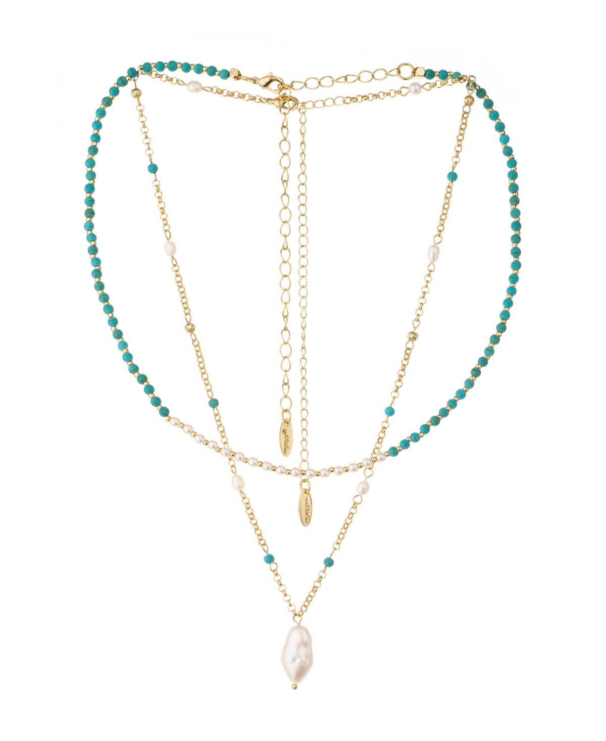 Ettika Turquoise, Pearl Chain Necklace Set | Macys (US)