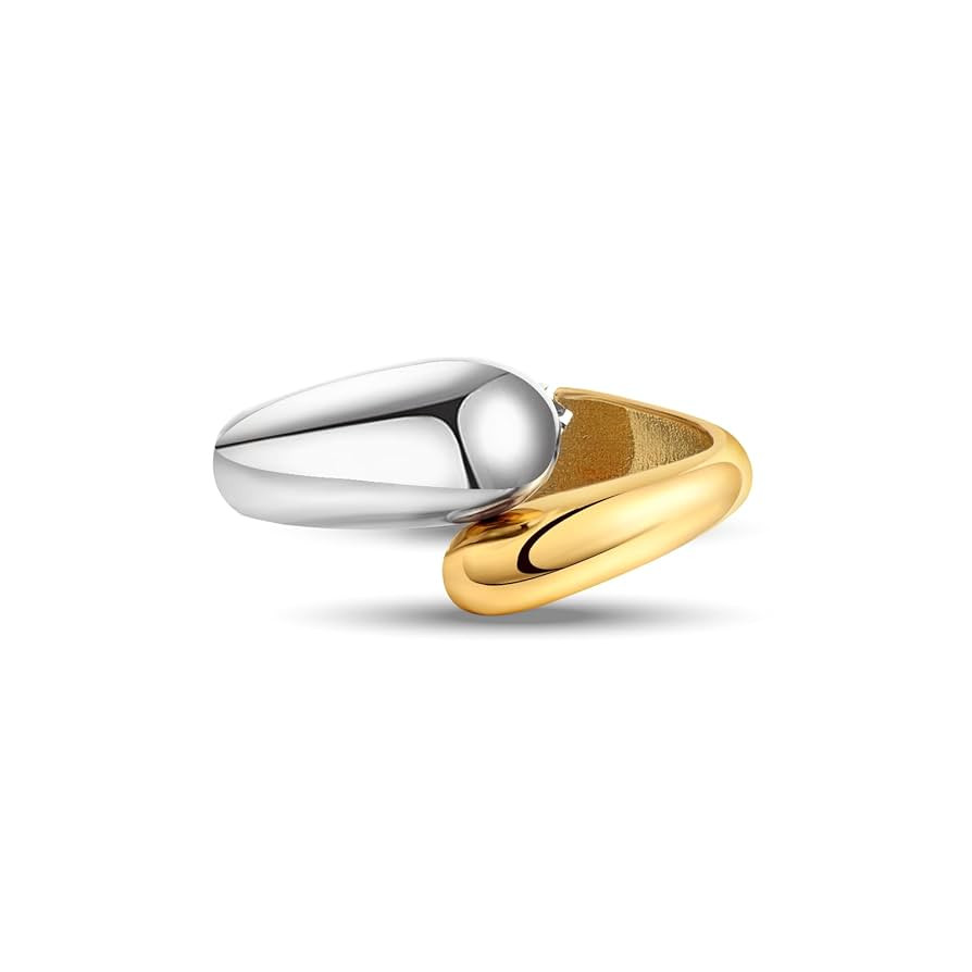 Mixed Metal Bangles Bracelets for Women Cuff Bracelets silver and gold Arm Cuff Chunky Bracelets ... | Amazon (US)