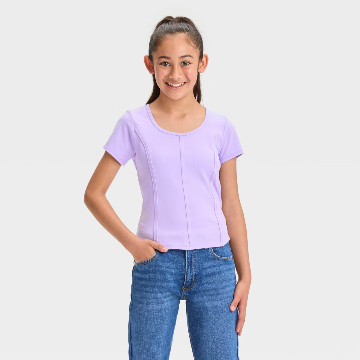 Girls' Seamed T-Shirt - art class™ | Target