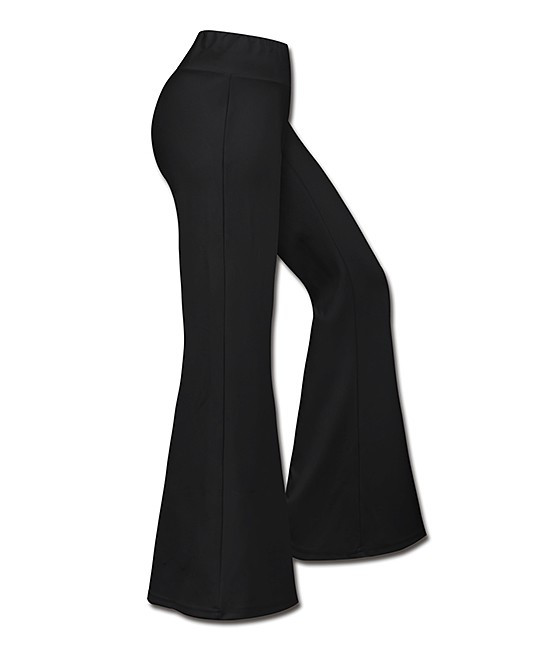 UDEAR Women's Casual Pants Black - Black Flare Pants - Women & Plus | Zulily