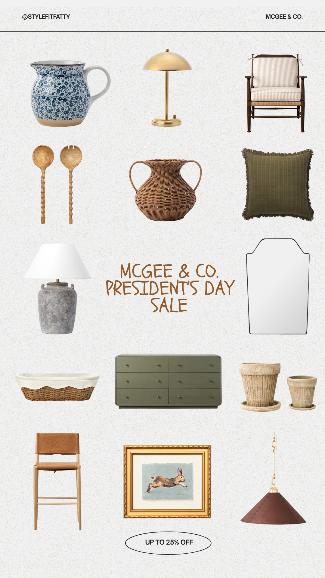 Up to 25% off site wide! All of their products are stunning!! #studiomcgee #mcgeeco #presidentsdaysale 

 #LTKSeasonal #LTKHome #LTKSaleAlert