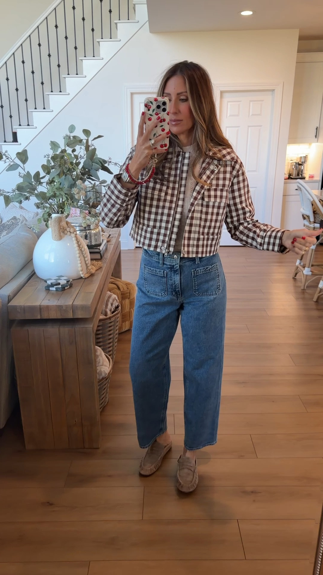 Size medium jacket 
Size 8 denim 

#LTKgrwm #LTKOver40 #LTKMidsize