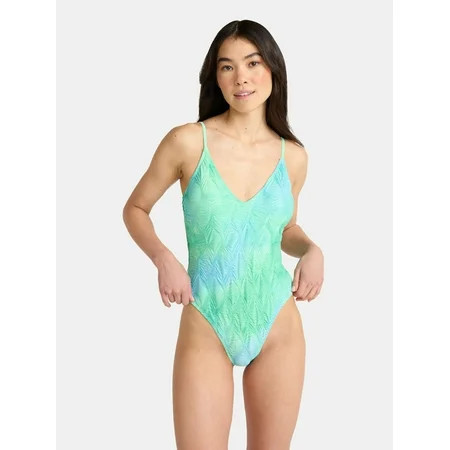 No Boundaries Tie Dye Textured One Piece Swimsuit, Women’s | Walmart (US)