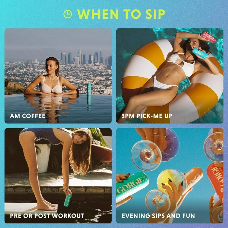 GORGIE - Tropical Punch Sparkling Energy Drink 12oz | Walmart (US)