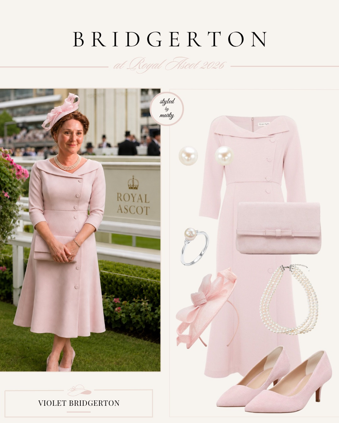 If the Bridgerton characters attended Royal Ascot this season👒🐎🪻

Royal ascot, royal ascot dress, royal ascot outfit, lady style, lady outfit, Bridgerton style, Bridgerton inspired, regency core, feminine outfit, elegant outfit, classy outfit, romantic style, floral fashion, floral dress, duchess style, headwear, hat, fascinators, clutch bag, pochette, midi dress, luxury fashion

#LTKeurope #LTKstyletip #LTKdresses
