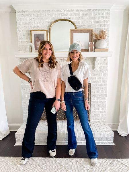 Casual weekend outfit idea! Loverly Grey is wearing an XS in the flares and S in the tee, Nichelle is in an XL in the flares and tee! Use code: BRITTANYXSPANX for 10% off 👏

#LTKsalealert #LTKstyletip #LTKSeasonal