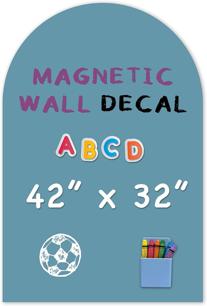YOUNGJQ Magnetic Arch Wall Decal, Magnetic Chalkboard for Wall 42" x 32" Adhesive Backing Wallpap... | Amazon (US)