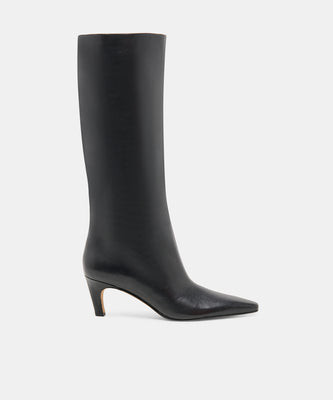 Jazmin Boots in Black Leather Size 7 By Dolce Vita | DolceVita.com