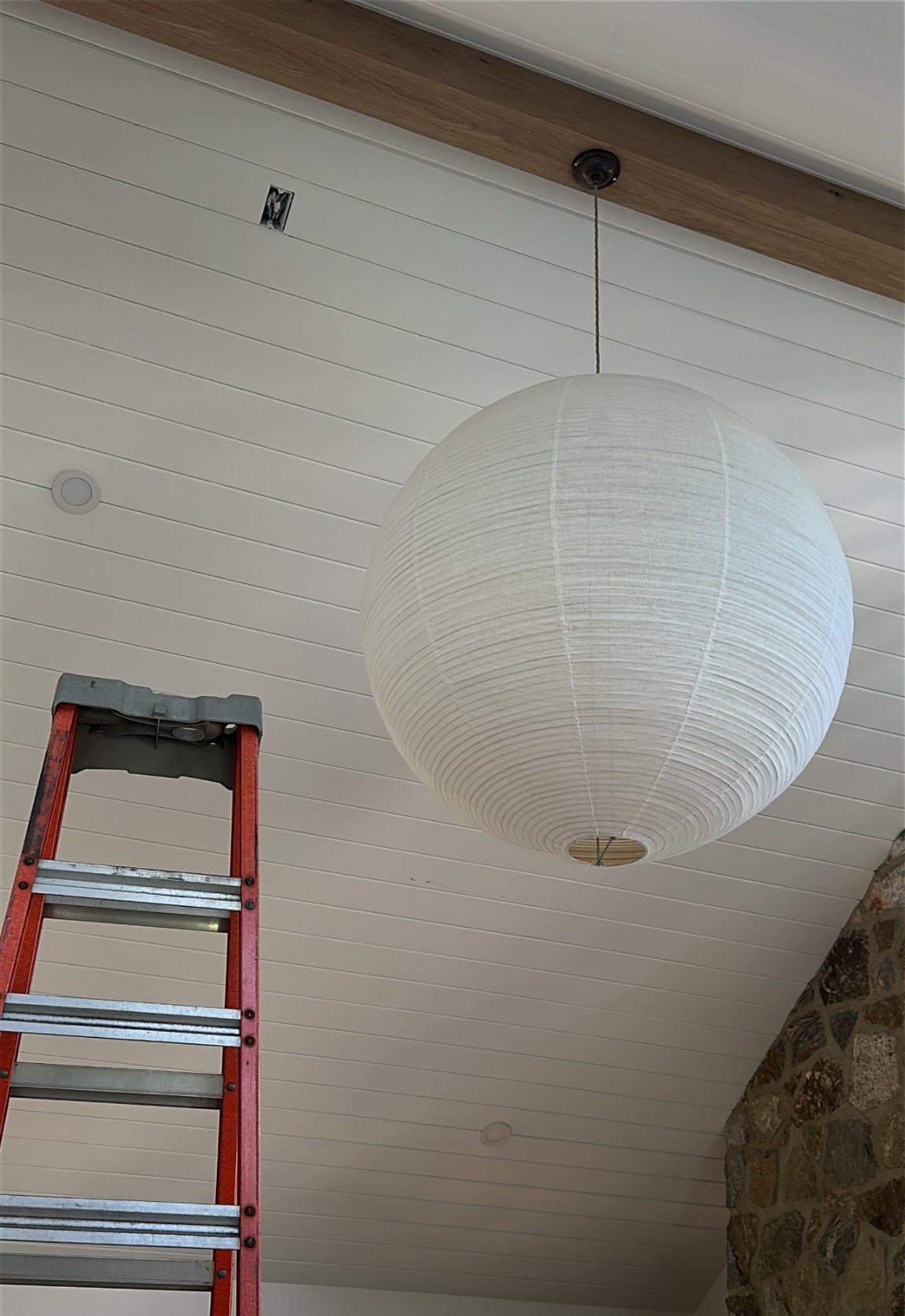 linen large pendant light in the cottage 🤍 

#LTKHome
