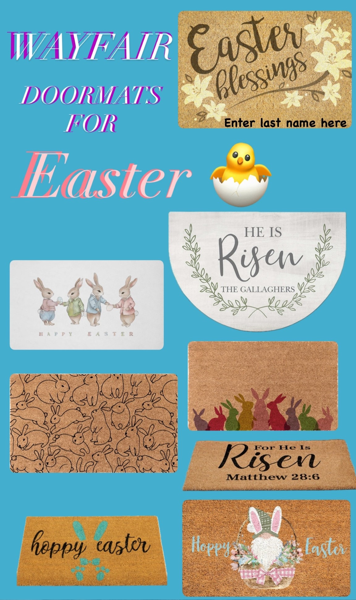 Beautiful Easter doormats 

#LTKSeasonal #LTKSpringSale #LTKHome