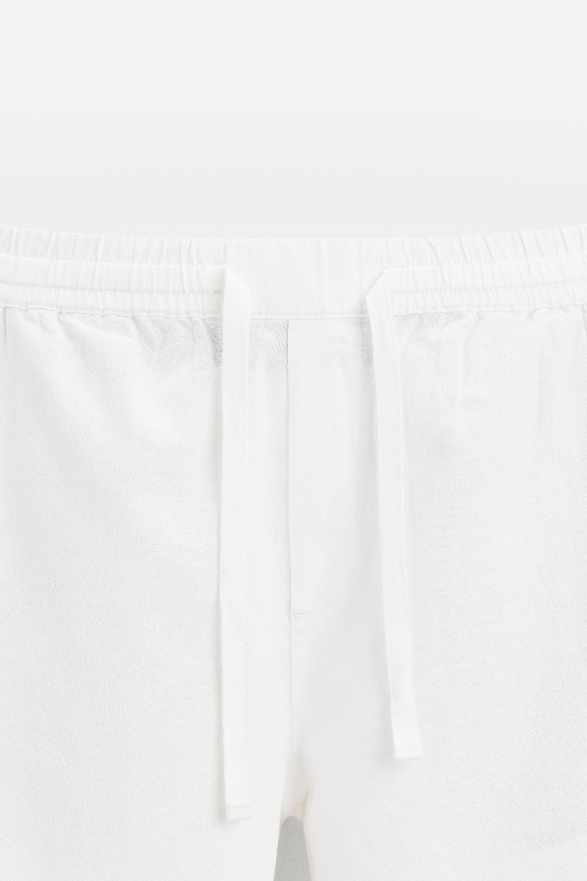 COTTON-LINEN RELAXED FIT TROUSERS | Zara UK