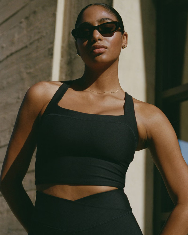 YPB sculptLUX Strappy-Back Squareneck Tank | Abercrombie & Fitch (US)