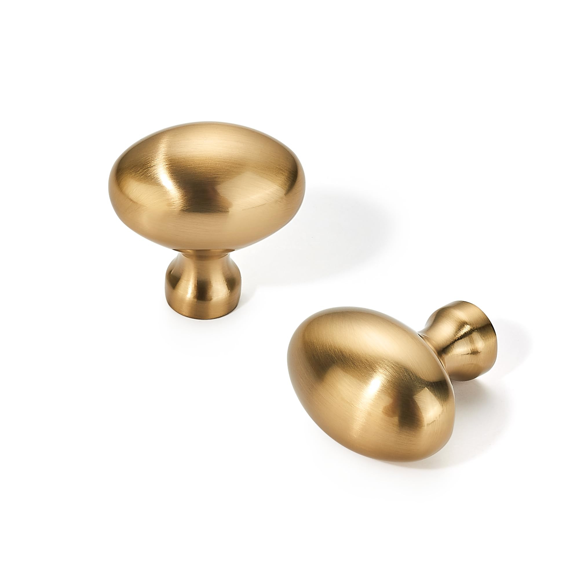 CHIVS 10 Pack Champagne Bronze Oval Cabinet Knobs-Single Hole Cabinet Pull Oval Drawer Knobs for ... | Amazon (US)