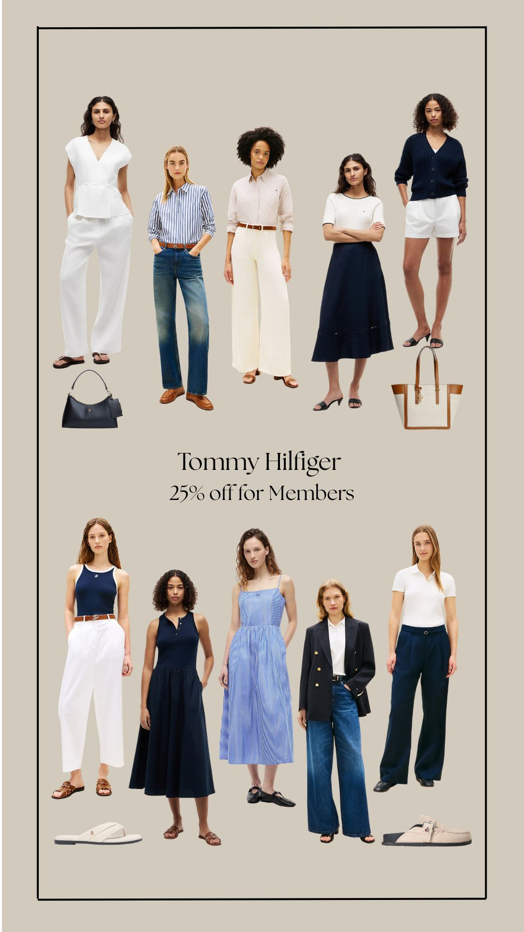 Tommy Hilfiger - 25% off for Members! 

Classic Navy And White Outfits, Smart Casual Summer Looks, Wide Leg Trouser Outfits, Striped Shirt And Jeans, Neutral Capsule Wardrobe, High Street Workwear Looks, Weekend Brunch Outfits, Elevated Everyday Basics, Spring Summer Style, Summer Outfit  

 #LTKuk #LTKspring #LTKsummer