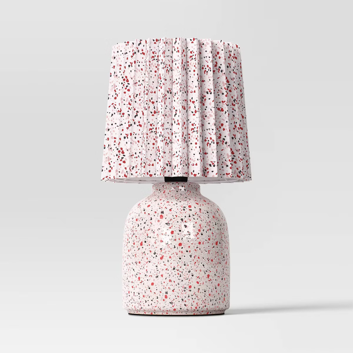 Mini Printed Ceramic Base Table Lamp with Printed Pleated Shade - Room Essentials™ | Target