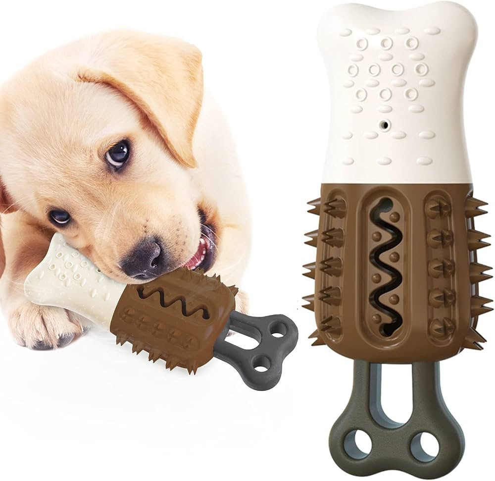 Moonshuttle Freeze IT! Popsicle Dog Chew Toy, Teeth Cleaning, Chew-Resistant, Floating Dog Toy, A... | Amazon (US)