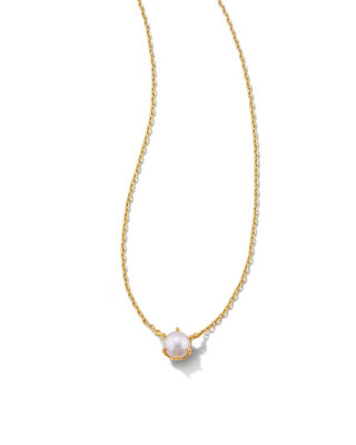 Ashton Gold Pendant Necklace in Freshwater Cultured Pearl | Kendra Scott