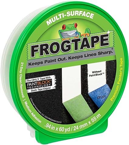 FrogTape 1358463 Multi-Surface Painting Tape, Green, 0.94-Inch x 60-Yard Roll | Amazon (CA)