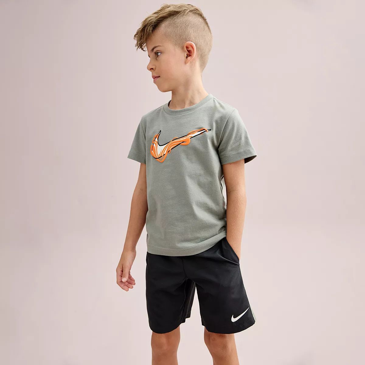 Boys 4-7 Nike Logo Graphic Tee and Dri-FIT Shorts Set | Kohl's