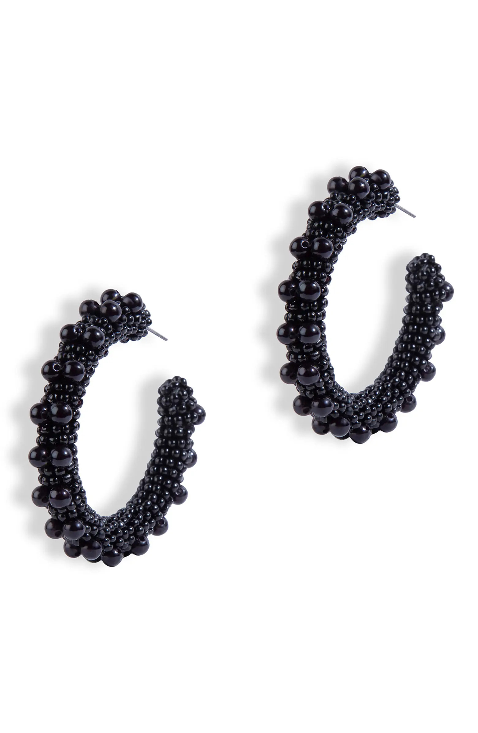 Deepa Gurnani Vidya Beaded Hoop Earrings | Nordstrom | Nordstrom
