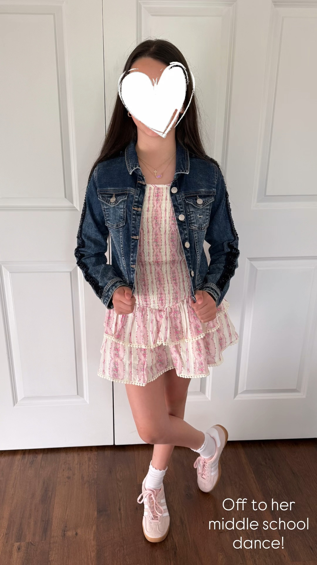 My 11 years olds middle school dance outfit. The dress is adorable and perfect for any spring/summer occasion!

We had to go up
One size!
