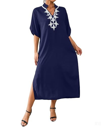 Eddoyee Loose Beach Kaftan Dresses for Women Caftan Swimsuit Cover Up | Amazon (US)