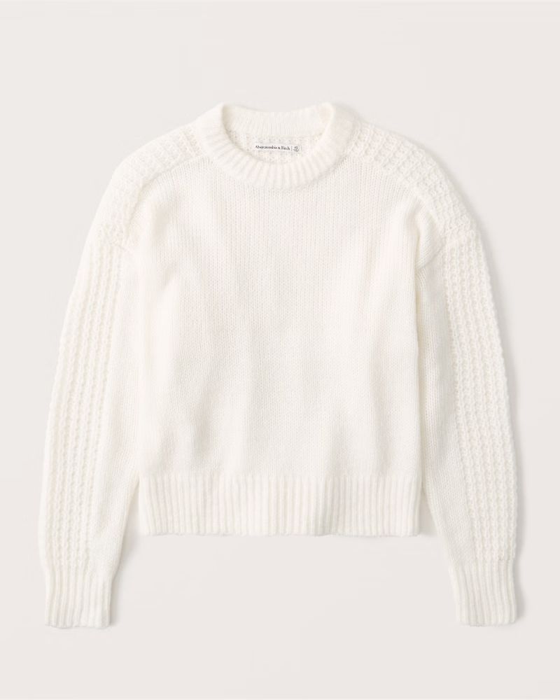 Women's Waffle-Back Sweater | Women's Clearance | Abercrombie.com | Abercrombie & Fitch (US)