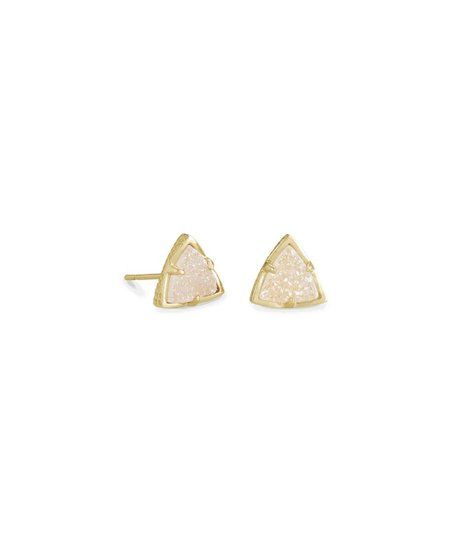 Kendra Scott Iridescent Drusy Lab-Created Stone & 14k Gold-Plated Perry Stud Earrings | Zulily