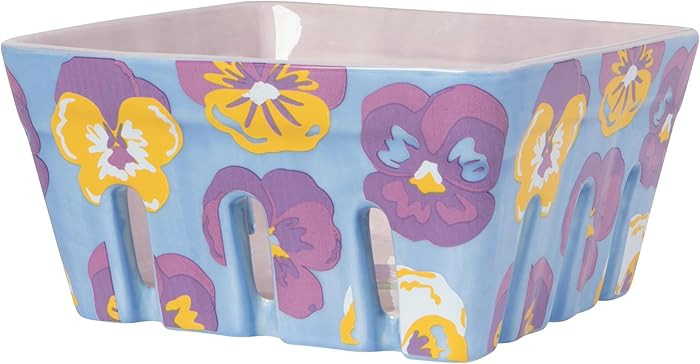 Jubilee Pansy Berry Stoneware Basket 5.25 x 5.25 x 2.75in | Amazon (US)