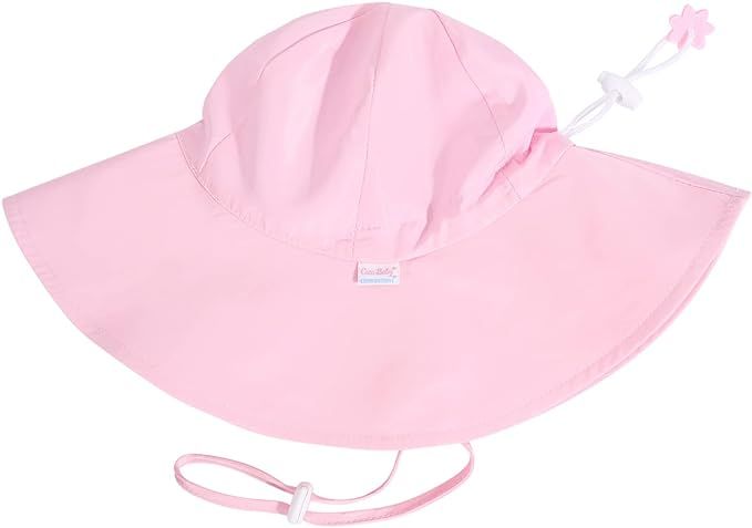 Unisex Baby Sun Hat with UPF 50+ Outdoor Adjustable Beach Hat,Baby Girl Wide Brim Bucket Hats for... | Amazon (US)