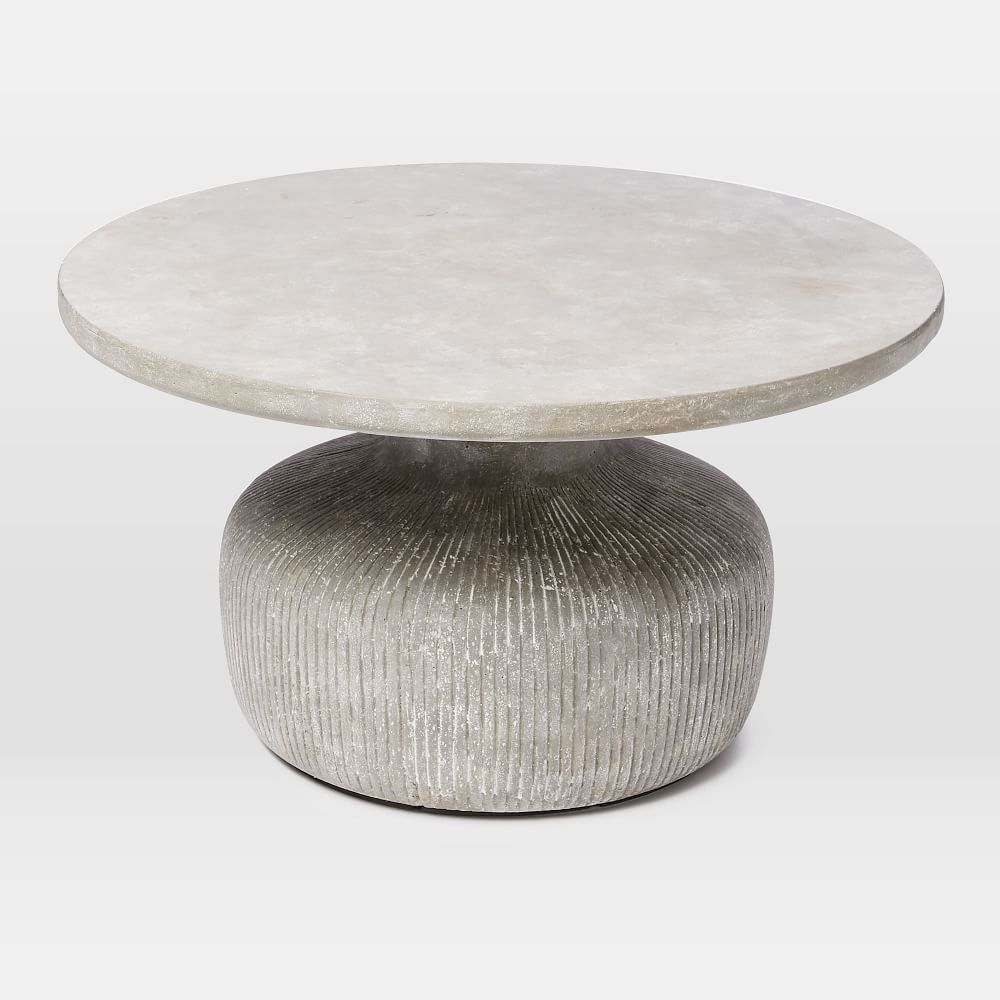 Tambor Concrete Outdoor Drum Coffee Table | West Elm (US)