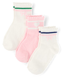 Girls Striped Bow Crew Socks 3-Pack - Club House - MULTI | Gymboree | Gymboree