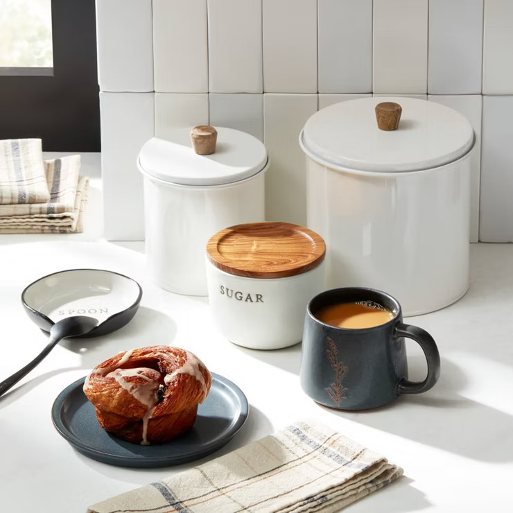 Stoneware Spoon Rest Cream/Black - Hearth & Hand™ with Magnolia | Target