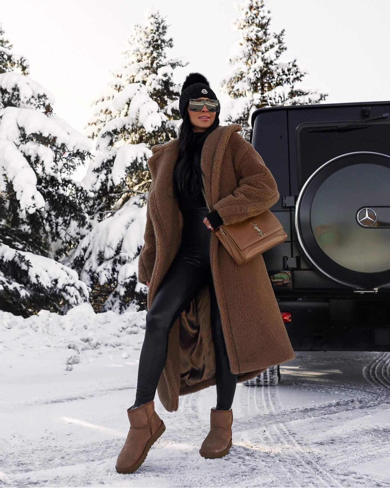 Winter outfit ideas 
Max mara icon teddy coat
Commando turtleneck bodysuit
Commando faux leather leggings 
Ugg mini boots 

#LTKfindsunder100 #LTKtravel #LTKSeasonal