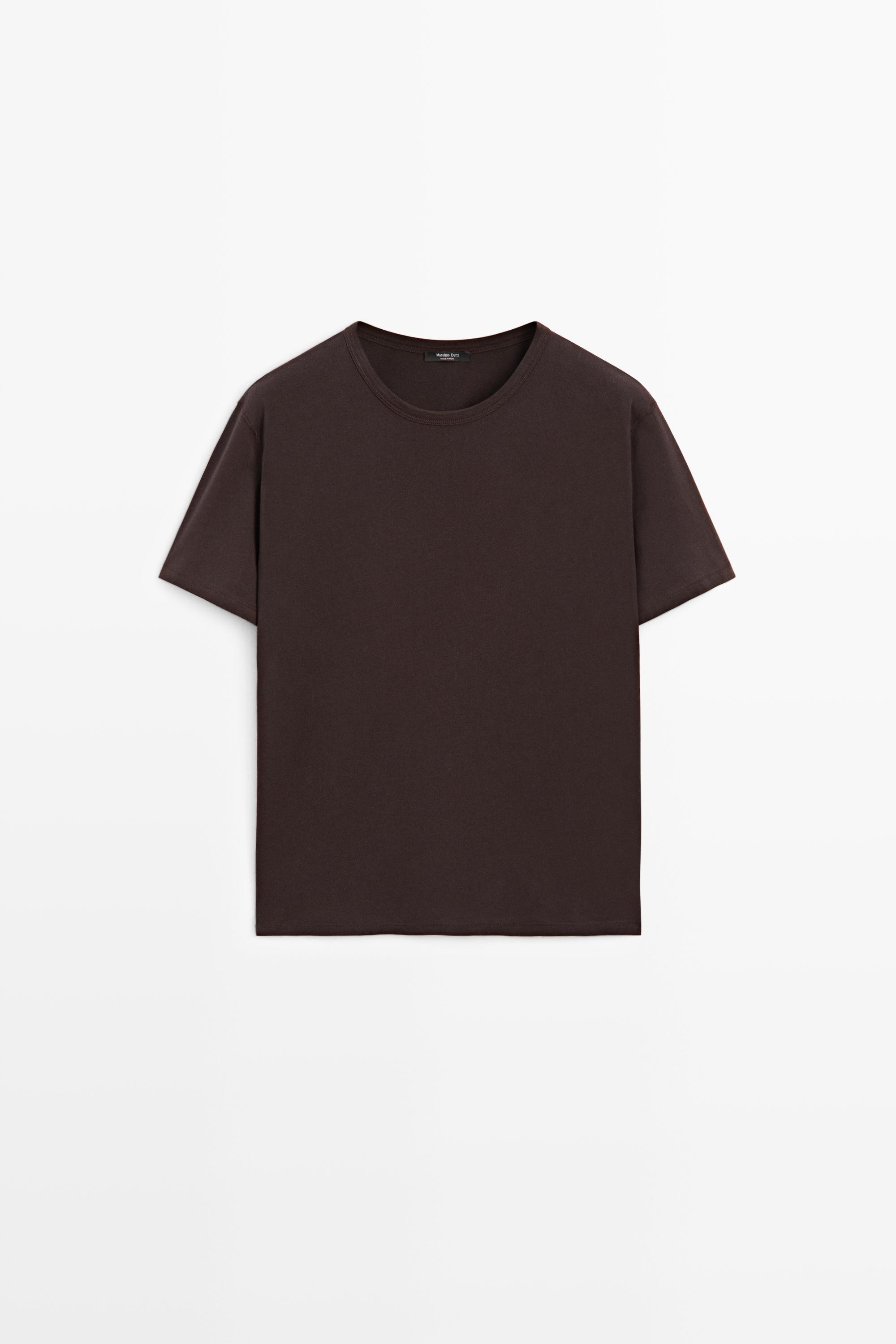100% cotton short-sleeve T-shirt | Massimo Dutti UK
